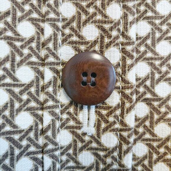 Talbots Cotton Basketweave Wooden Buttons Blazer Sz 14 Professional Career - Picture 3 of 6